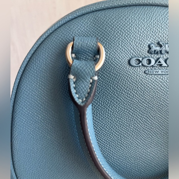 COACH Sydney Satchel - Silver/Pacific Blue - Picture 13 of 16